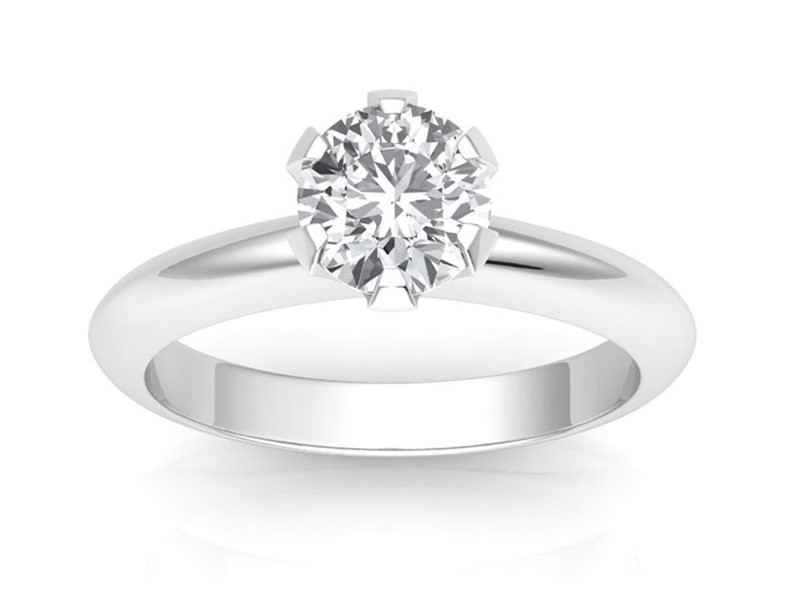 0.30 carat Platinum - Classic Six-Prong /Six-Claw Engagement Ring 