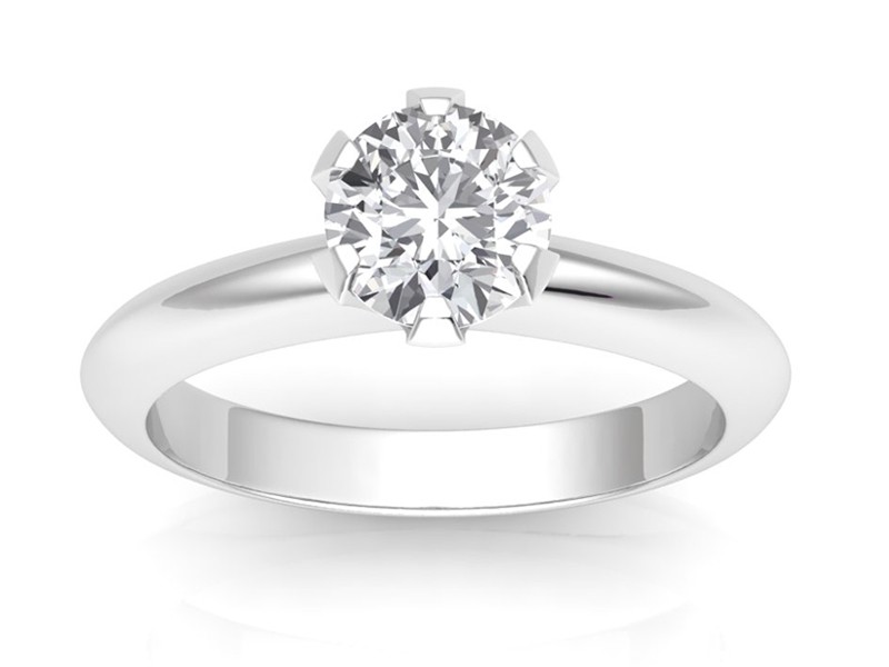 0.50 carat Platinum - Classic Six-Prong /Six-Claw Engagement Ring