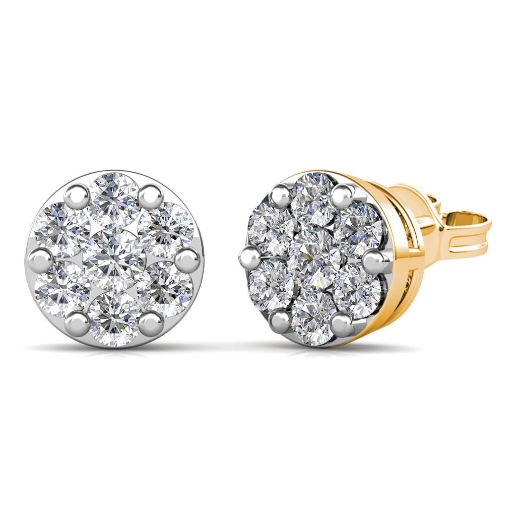 The Tisca Solitaire look Earrings Diamond Earrings at Best Prices in India SarvadaJewels