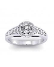 0.77 carat White Gold - Azzario Engagement Ring