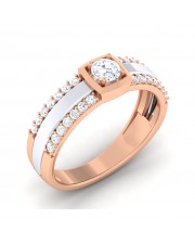 0.48 carat White & Rose Gold - Naysha Engagement Ring