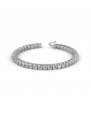 The Dazzling Tennis Bracelet- Platinum - 5 cent