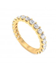 Yellow Gold U Prong 3/4 Eternity Ring - 5 cent diamonds