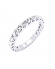 White Gold U Prong 3/4 Eternity Ring - 5 cent diamonds