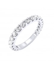 Platinum U Prong 3/4 Eternity Ring - 5 cent diamonds