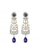 The Irina Chandelier Earrings - Yellow