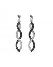 The Ezra Black Diamond Long Earrings