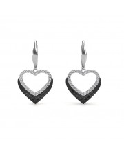 The Nova Heart Black Diamond Earrings