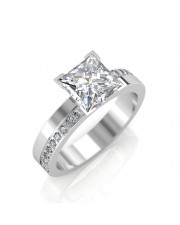 1.18 carat Platinum - Eternity Princess Engagement Ring