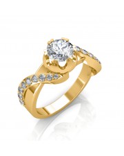 The Entwined Band Solitaire Ring