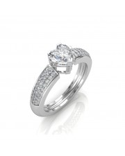 0.68 carat Platinum - The Ramona Heart Solitaire Ring