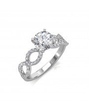  0.82 carat Platinum -  Eternity Engagement Ring
