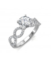 1.22 carat Platinum -  Eternity Engagement Ring