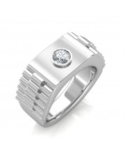 The Leopold Ring For Him - 0.15 carat- Platinum