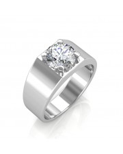 The Evergreen Solitaire Ring For Him - 0.50 carat - Platinum