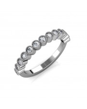 The Evy Milgrain Ring  - Platinum