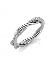 The Ameya Twist Ring- Platinum