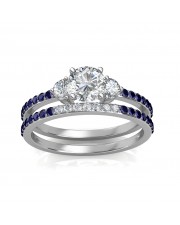 1.29 carat Platinum - Athena Engagement Ring and Wedding Band Set