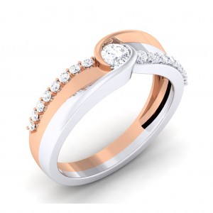 0.38 carat 18K White & Rose Gold - Scarlett Engagement Ring