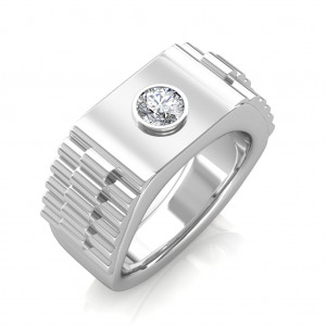 The Leopold Ring For Him - Platinum - 0.15 carat