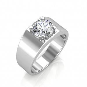 The Evergreen Solitaire Ring For Him - Platinum - 0.50 carat