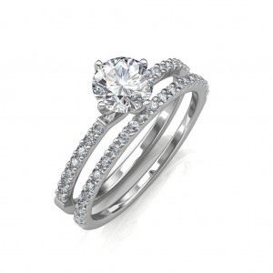 The Elegant Engagement Ring With Wedding Band