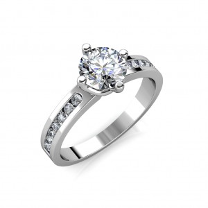 0.91 carat White Gold - Jeannot Engagement Ring