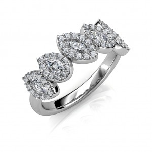 The Pear and Marquise Wedding Ring 