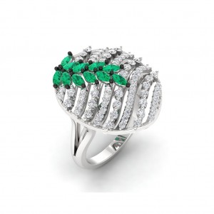 Green Diamond Ring