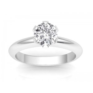 0.50 carat Platinum - Classic Six-Prong /Six-Claw Engagement Ring