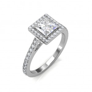 The Khloe Princess-Halo Ring