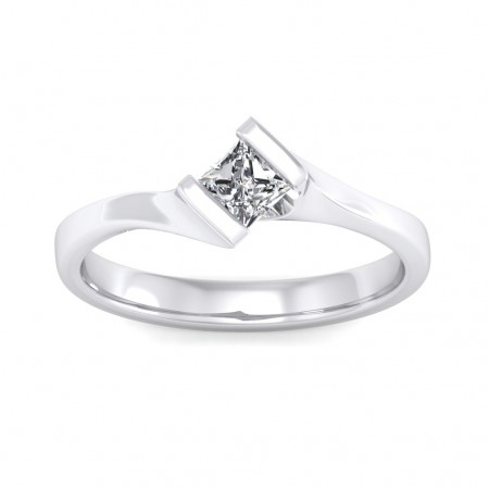 0.30 carat White Gold - Elegant Princess Engagement Ring