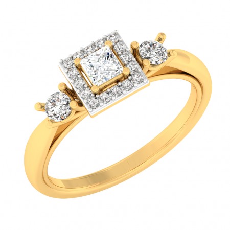0.77 carat Yellow Gold - Celina Princess Engagement Ring