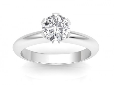 0.30 carat 18K Gold - Classic Six-Prong /Six-Claw Engagement Ring