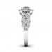 The Entwined Halo Solitaire Ring