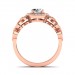 0.51 carat 18K Gold - Entwined Halo Engagement Ring