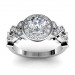 1.31 carat Platinum - Entwined Halo Engagement Ring