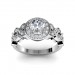 0.61 carat Platinum - Entwined Halo Engagement Ring