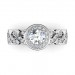 1.31 carat Platinum - Entwined Halo Engagement Ring