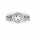 0.61 carat Platinum - Entwined Halo Engagement Ring