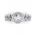 0.81 carat Platinum - Entwined Halo Engagement Ring