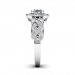 1.31 carat Platinum - Entwined Halo Engagement Ring