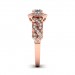 0.51 carat 18K Gold - Entwined Halo Engagement Ring