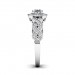 0.51 carat 18K Gold - Entwined Halo Engagement Ring