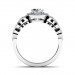 0.51 carat Platinum - Entwined Halo Engagement Ring