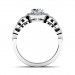 0.81 carat Platinum - Entwined Halo Engagement Ring