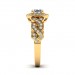 0.81 carat 18K Gold - Entwined Halo Engagement Ring