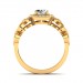 0.51 carat 18K Gold - Entwined Halo Engagement Ring