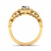 0.61 carat 18K Gold - Entwined Halo Engagement Ring