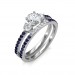 0.81 carat Platinum - Athena Engagement Ring and Wedding Band Set